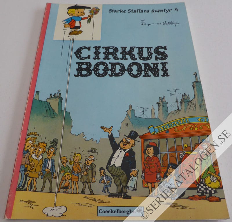 Framsida på Starke Staffans äventyr Cirkus Bodoni (1975)