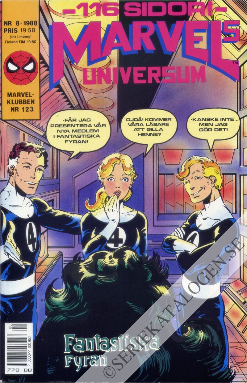 Framsida på Marvels universum Fantastiska Fyran (1988)