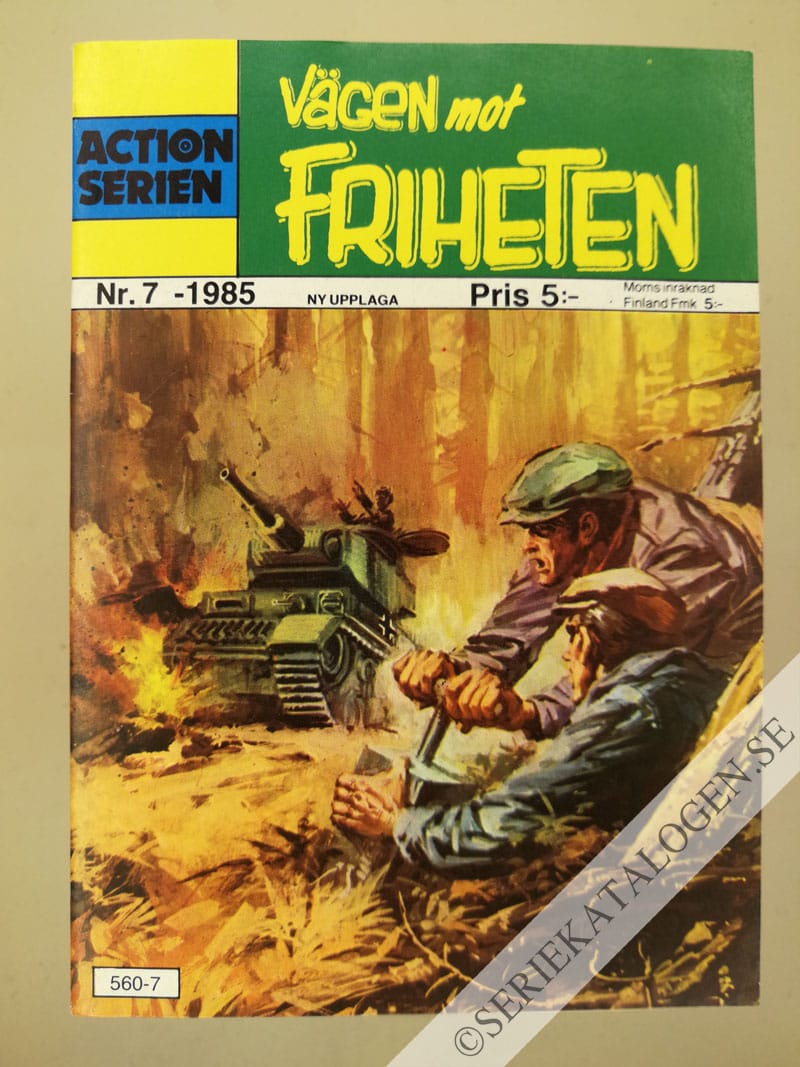 Framsida på Actionserien #7 - Vägen mot friheten (1985)