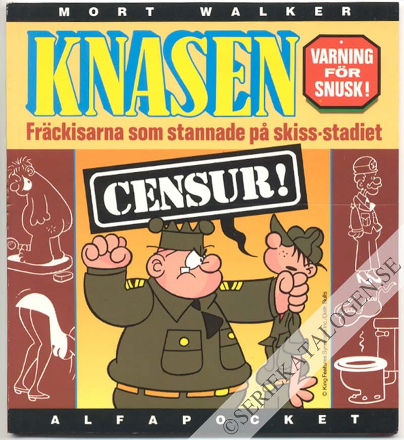 Framsida på Alfapocket Knasen - Fräckisarna som stannade på skiss-stadiet (1994)