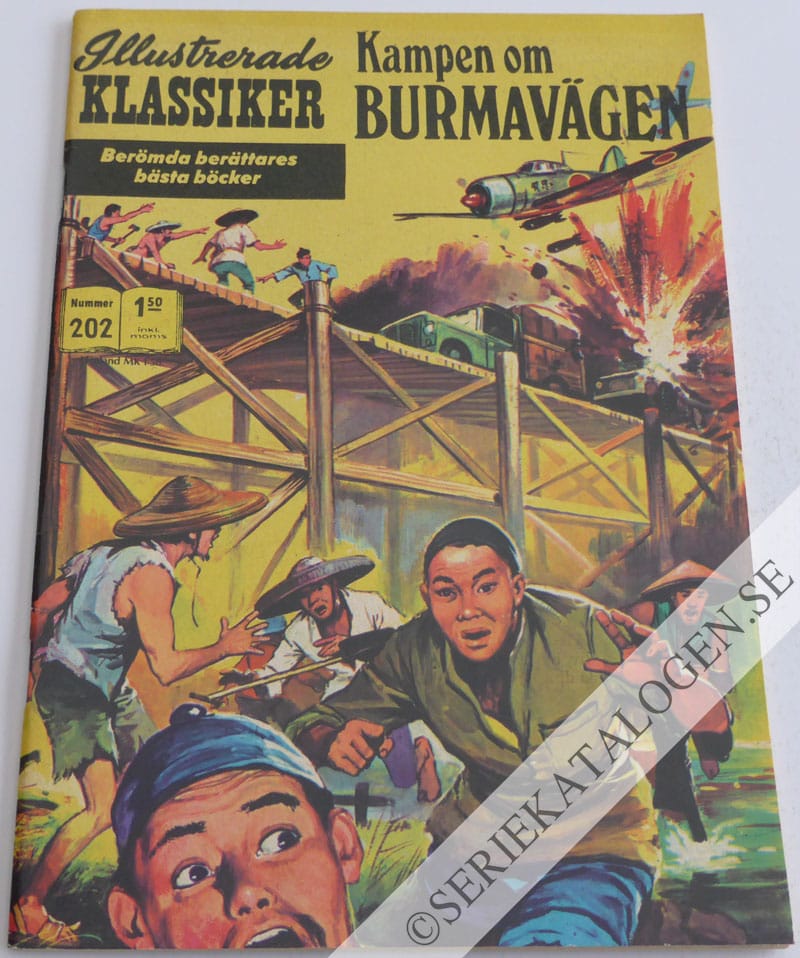 Framsida på Illustrerade Klassiker #202 - Kampen om burmavägen (1969)