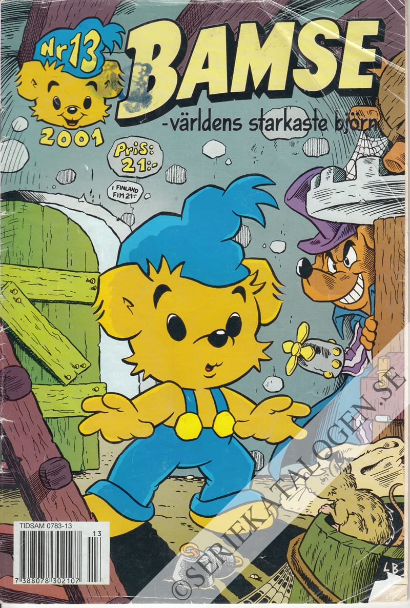 Framsida på Bamse #13 (2001)