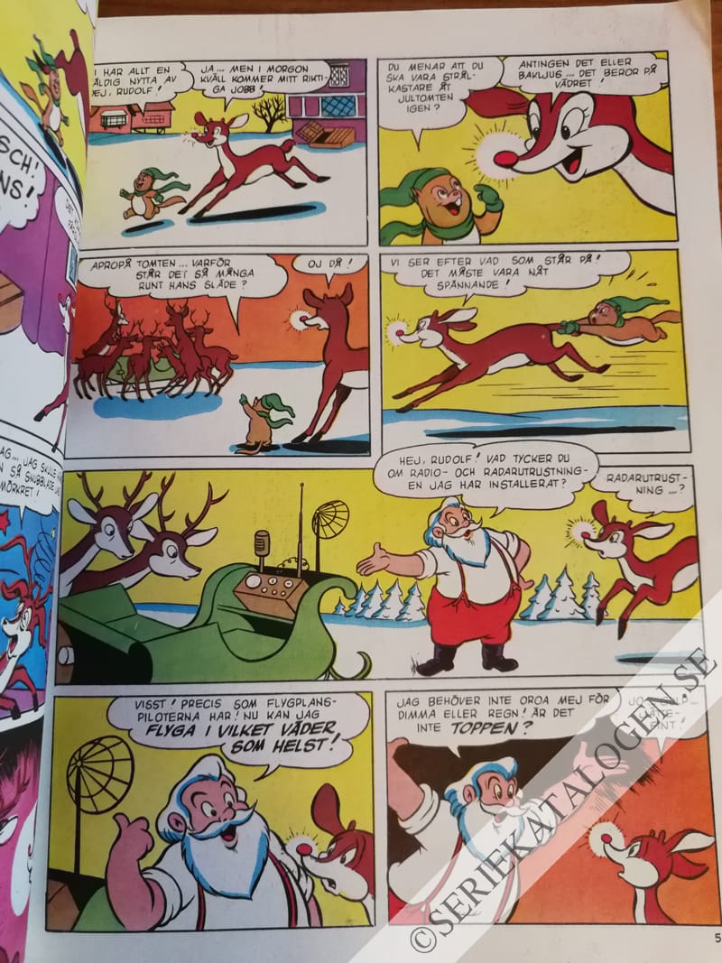 Exempel på Rudolf med röda mulen: I Jultomtens verkstad (1973)
