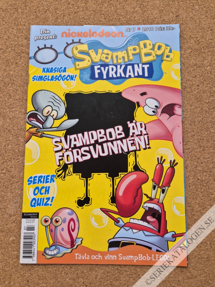 Framsida på Svampbob Fyrkant #7 (2010)