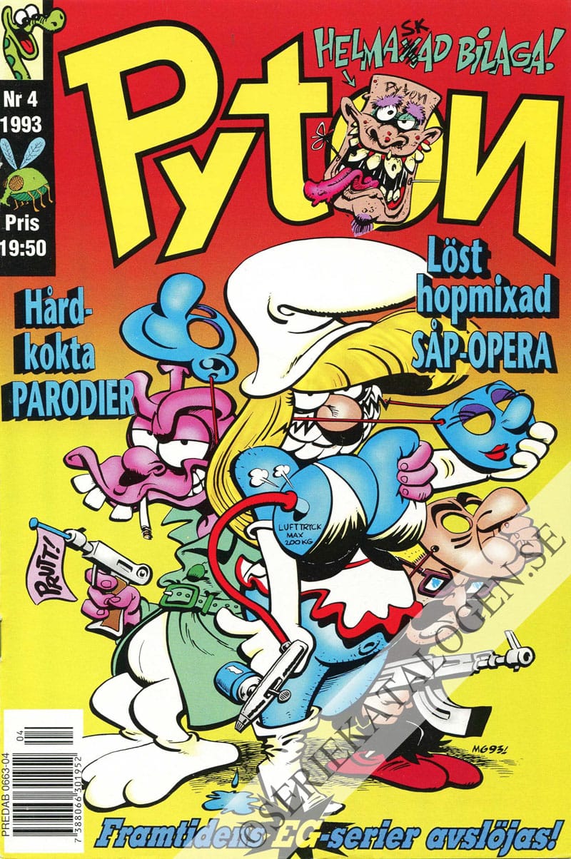 Framsida på Pyton #4 (1993)
