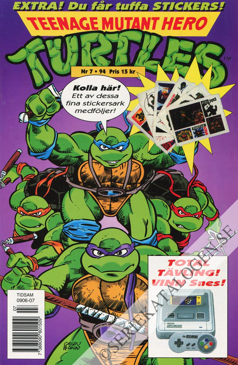 Framsida på Teenage mutant hero turtles #7 (1994)