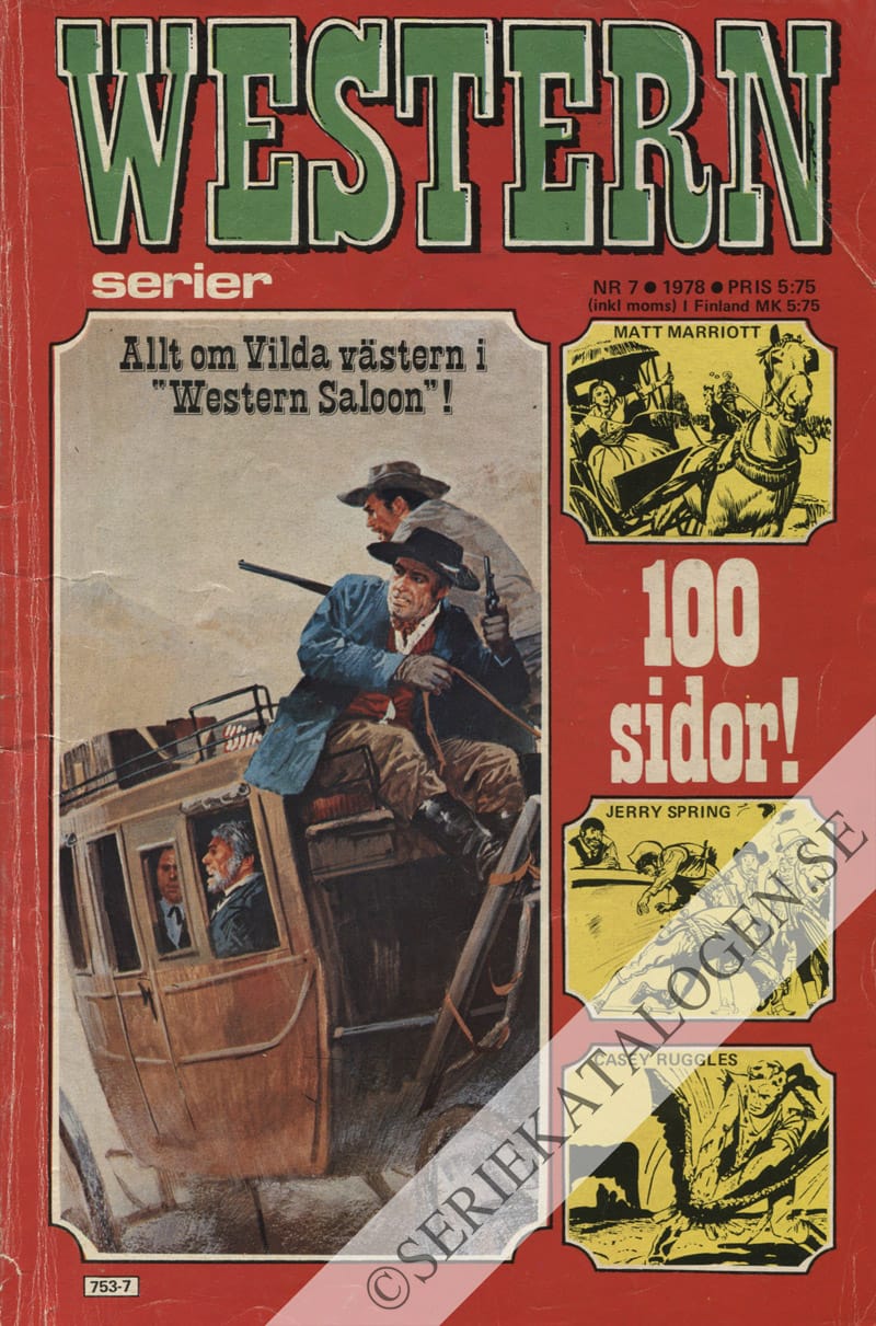 Framsida på Westernserier #7 (1978)
