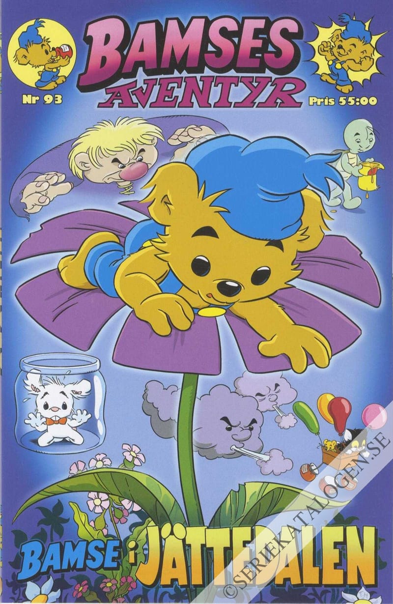 Framsida på Bamses äventyr Bamse i jättedalen (2021)