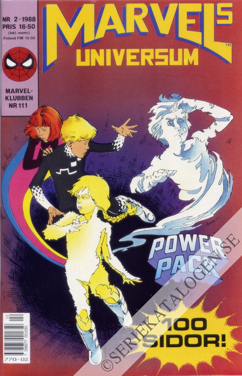 Framsida på Marvels universum Power Pack (1988)