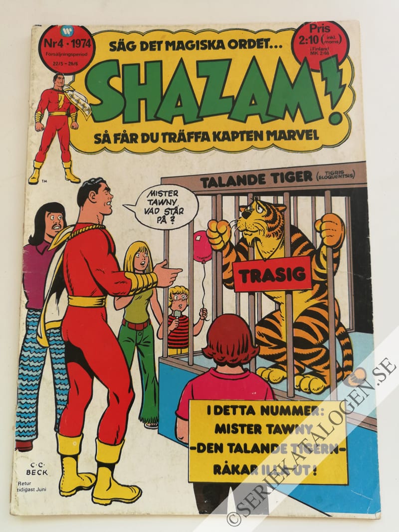 Framsida på SHAZAM! #4 (1974)