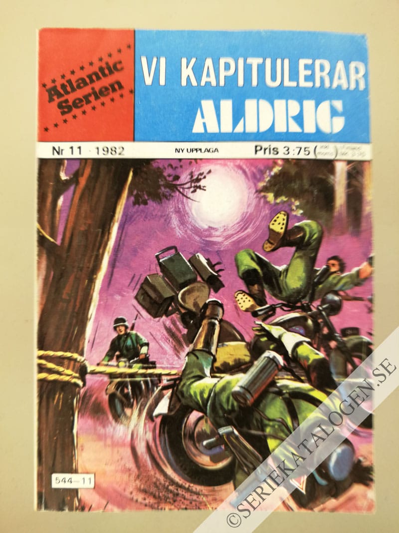 Framsida på Atlanticserien Vi kapitulerar aldrig (1982)