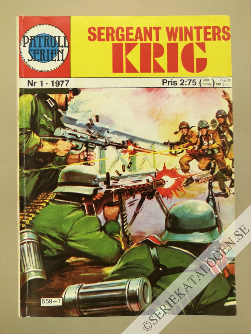 Framsida på Patrullserien Sergeant Winters krig (1977)