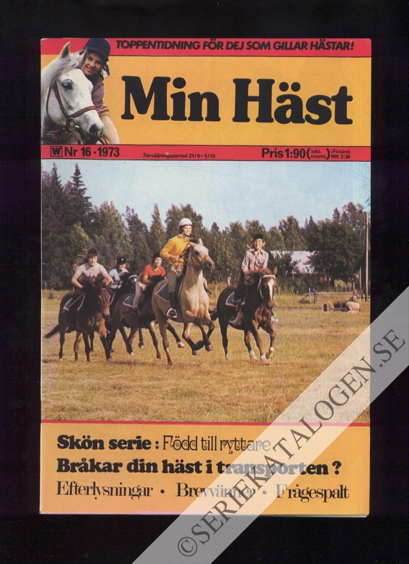 Framsida på Min häst #16 (1973)