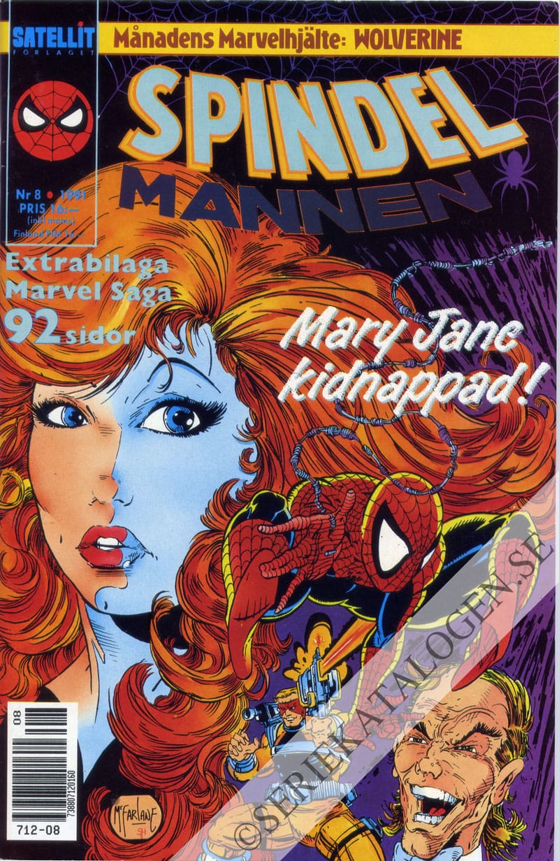 Framsida på Spindelmannen #8 (1991)