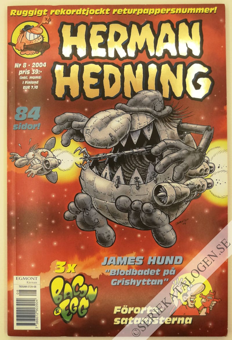 Framsida på Herman Hedning #8 (2004)