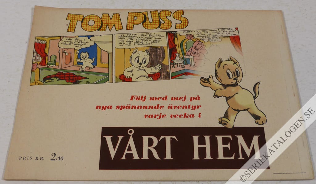 Baksida på Tom Puss på jättarnas ö (1949)
