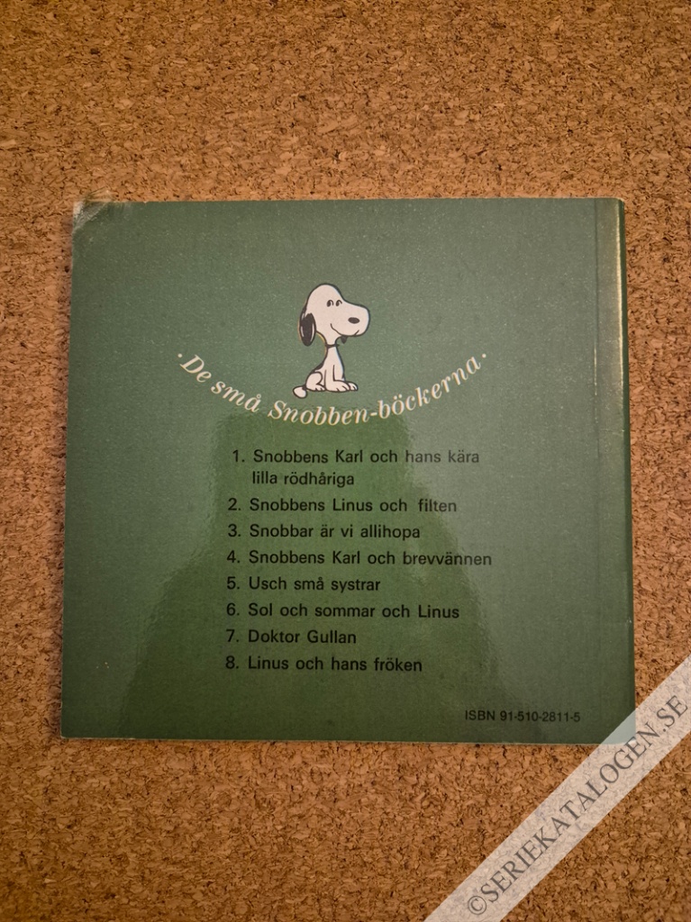 Baksida på Snobbens Linus och filten (1982)