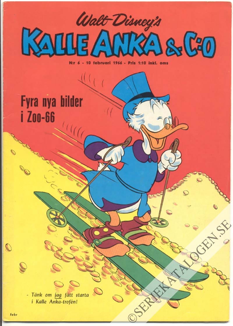 Framsida på Kalle Anka & C:o #6 (1966)