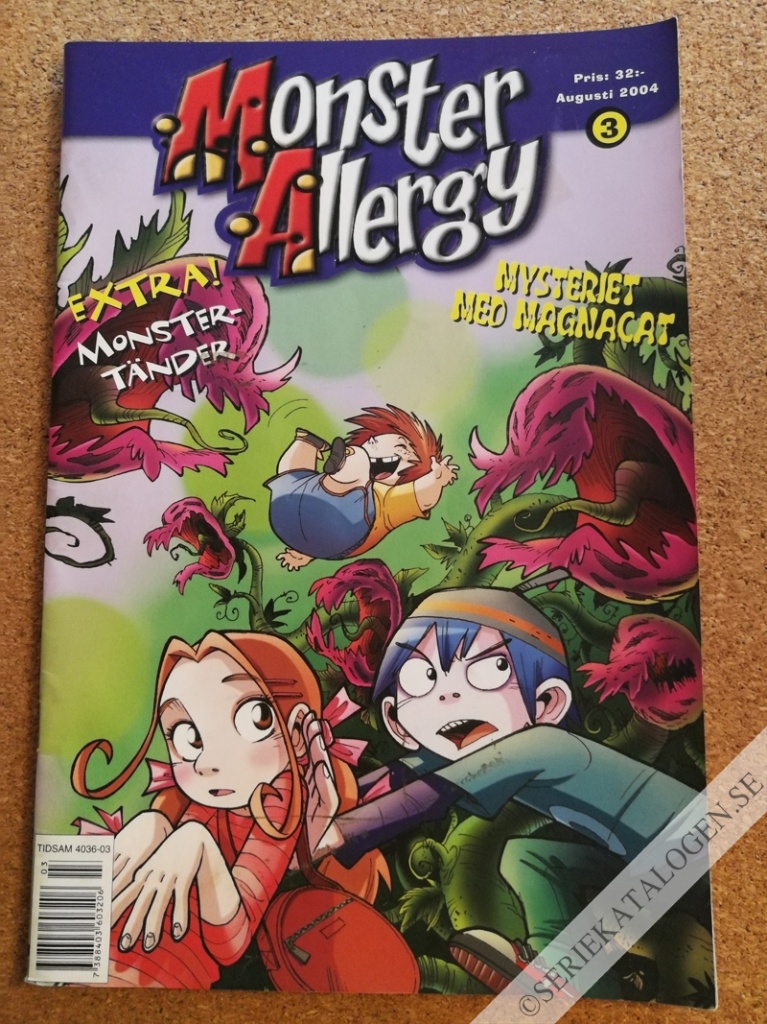 Framsida på Monster Allergy Mysteriet med magnacat (2004)