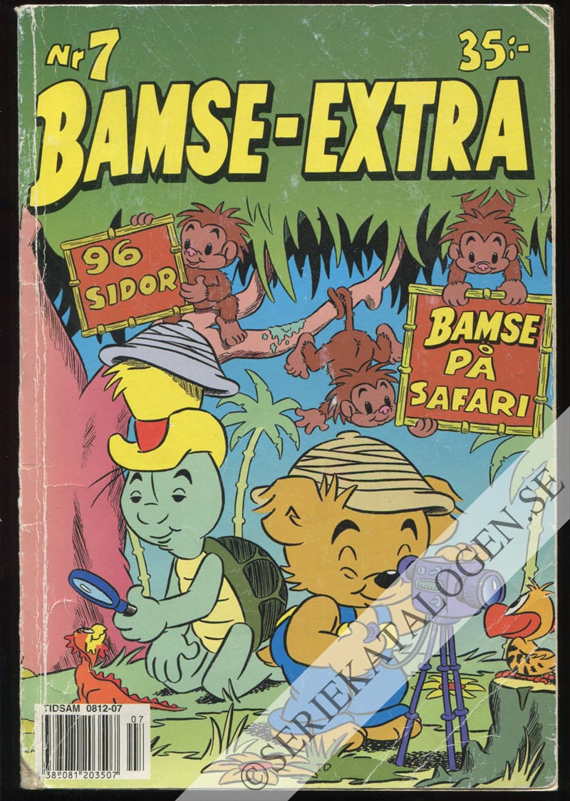 Framsida på Bamse-extra Bamse på safari (1997)