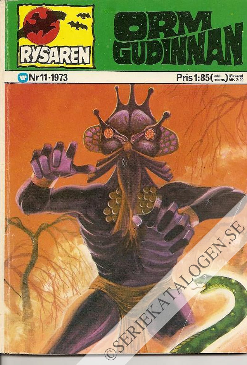 Framsida på Rysaren #11 - Ormgudinnan (1973)