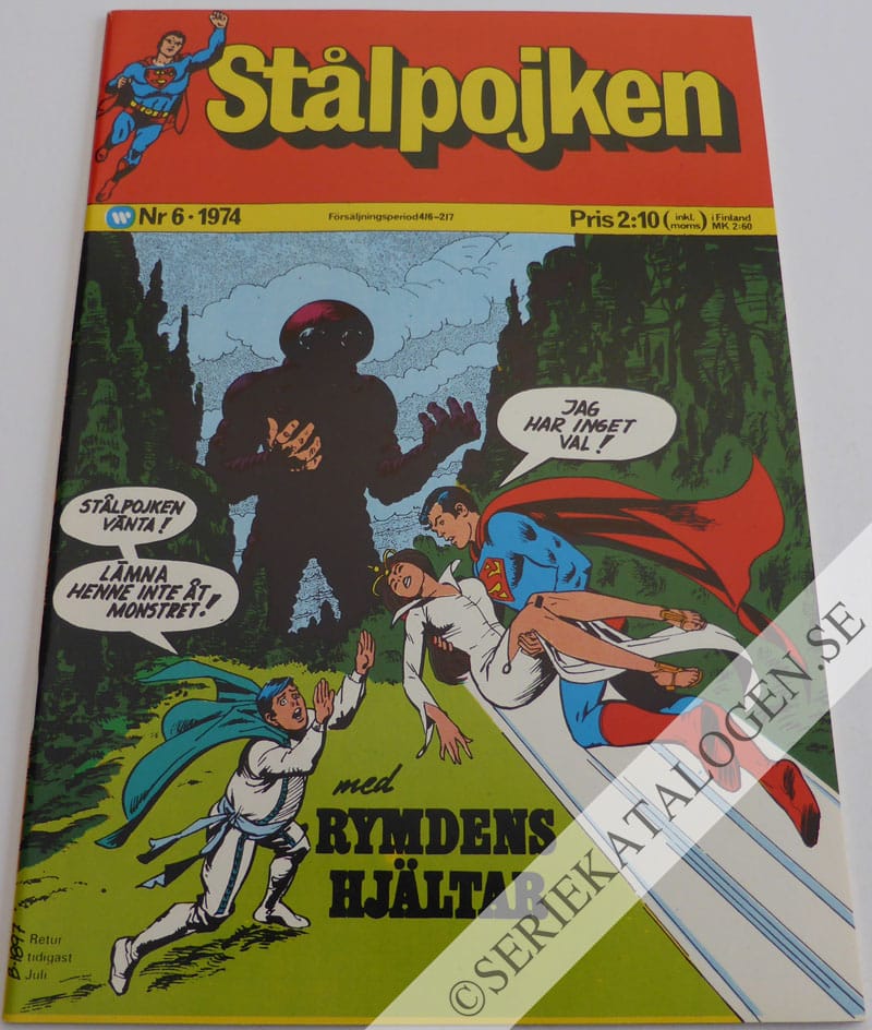 Framsida på Stålpojken #6 (1974)