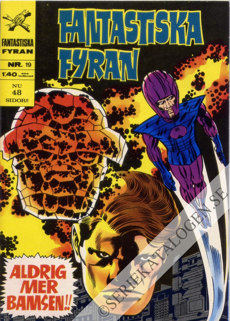 Framsida på Fantastiska Fyran #19 (1969)