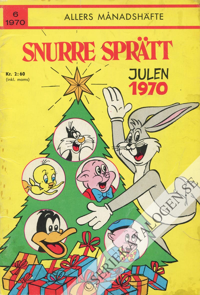 Framsida på Allers månadshäfte Snurre Sprätt julen 1970 (1970)