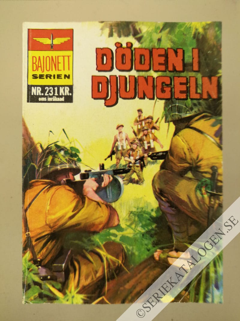 Framsida på Bajonettserien Döden i djungeln (1966)