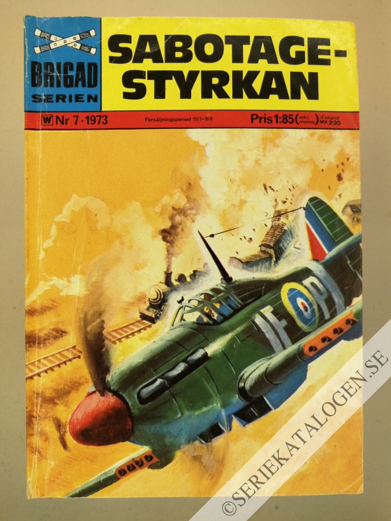 Framsida på Brigadserien Sabotagestyrkan (1973)