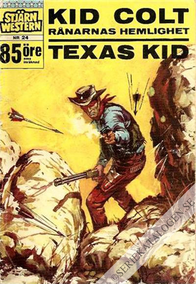 Framsida på Stjärnwestern Kid Colt - Rånarnas hemlighet / Texas Kid (1965)