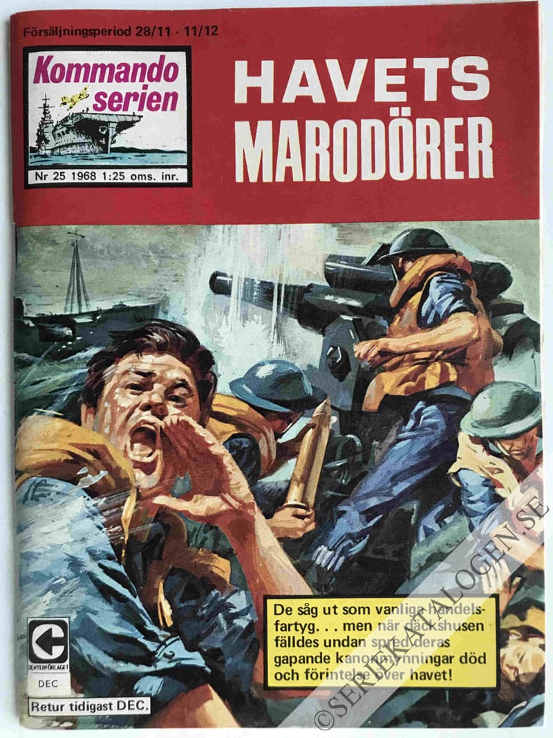Framsida på Kommandoserien #25 - Havets marodörer (1968)