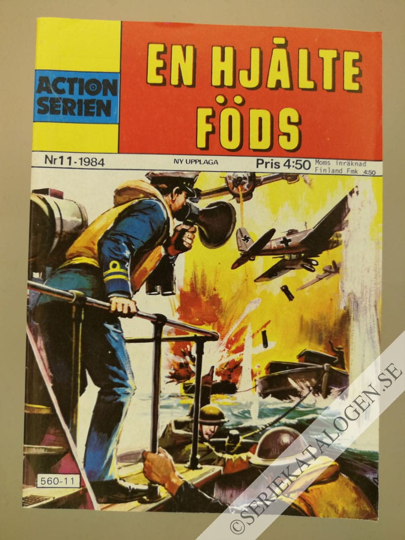 Framsida på Actionserien #11 - En hjälte föds (1984)