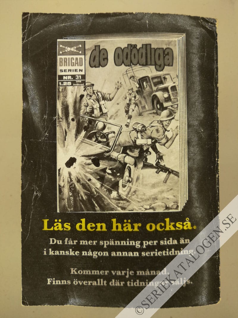 Baksida på Uppdrag för en hjälte (1969)
