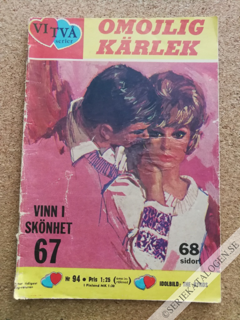 Framsida på Vi två-biblioteket #94 - Omöjlig kärlek (1967)