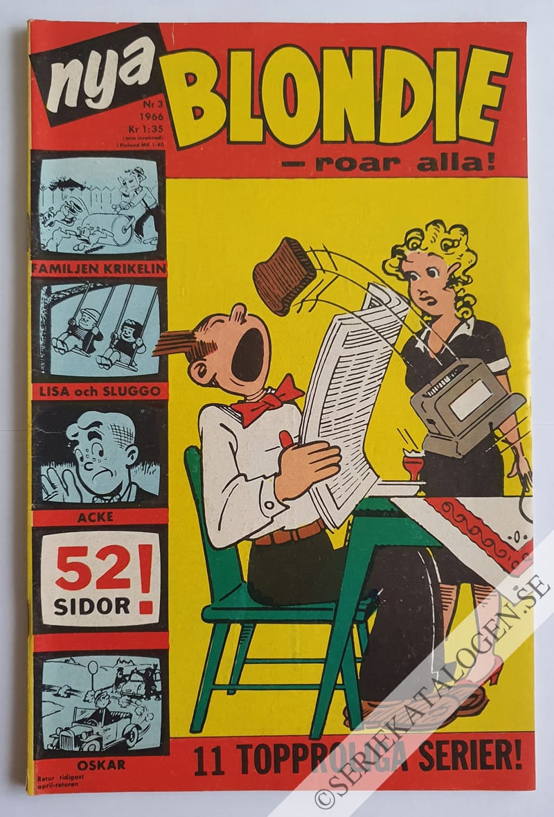 Framsida på Blondie #3 (1966)