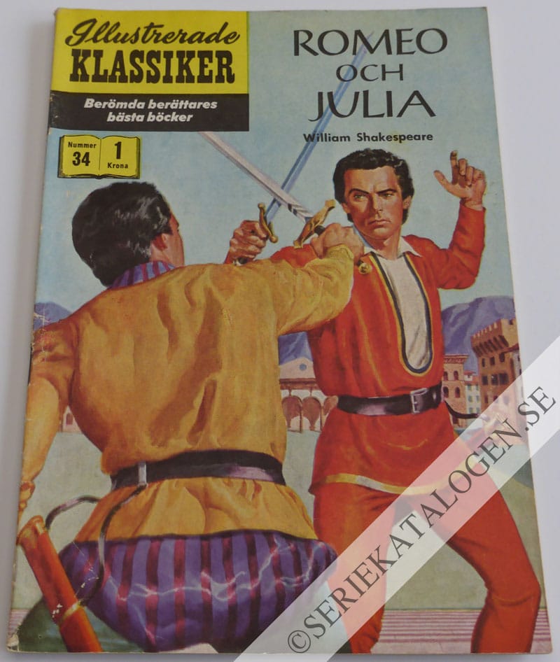 Framsida på Illustrerade Klassiker Romeo och Julia (1957)
