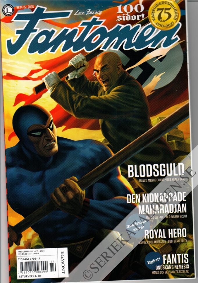 Framsida på Fantomen #14-15 (2025)