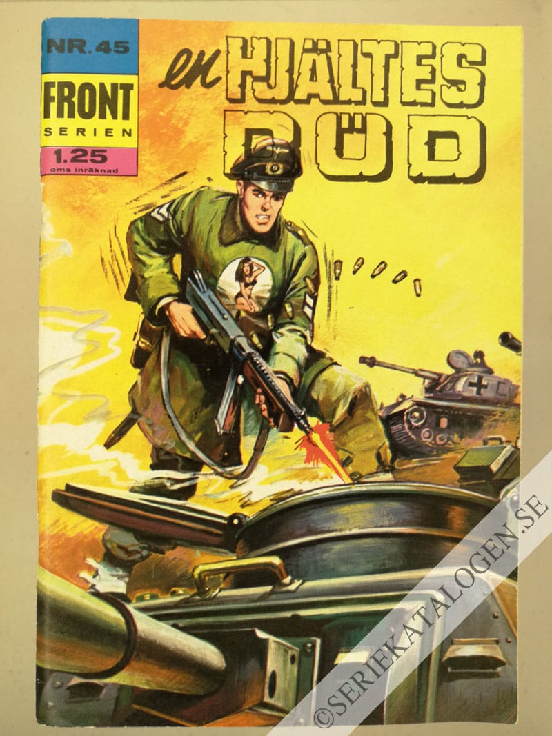 Framsida på Frontserien En hjältes död (1968)