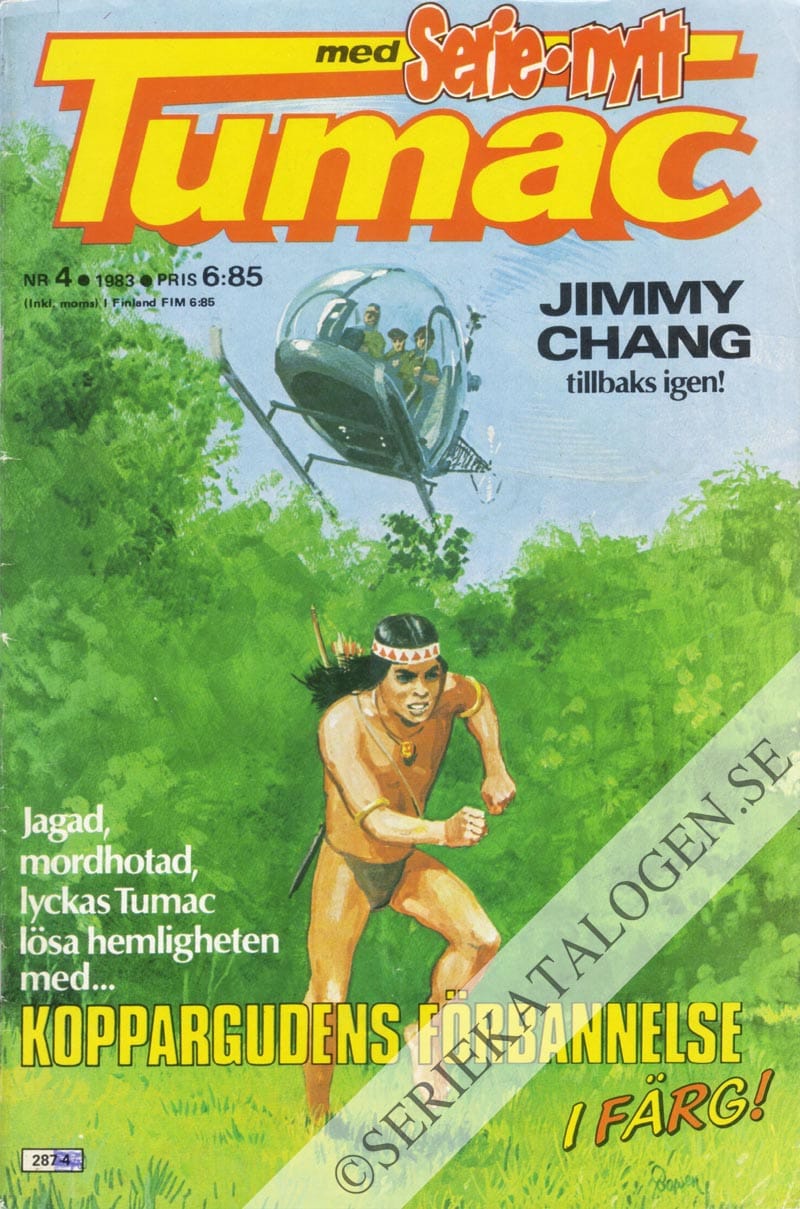 Framsida på Tumac med Serie-Nytt #3 (1983)