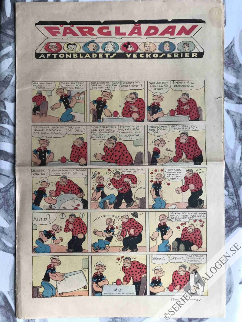 Framsida på Aftonbladets färgserier #26 (1939)