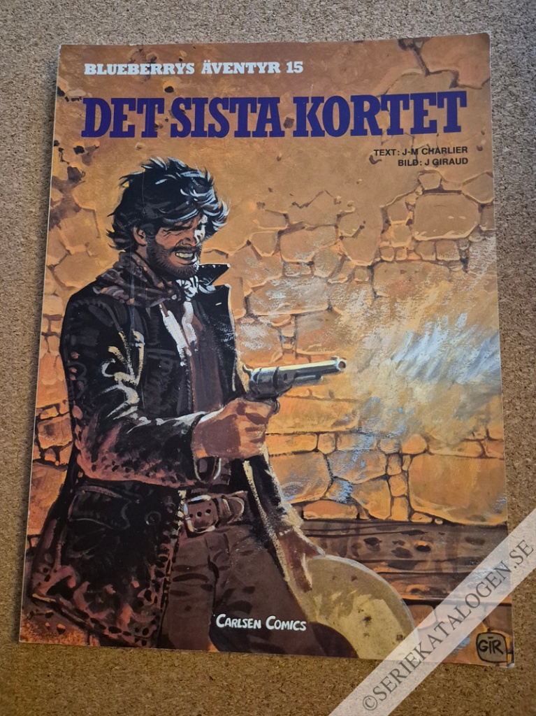 Framsida på Blueberrys äventyr #15 - Det sista kortet (1989)