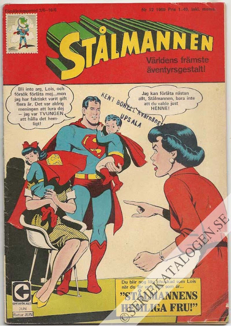 Framsida på Stålmannen #12 (1969)