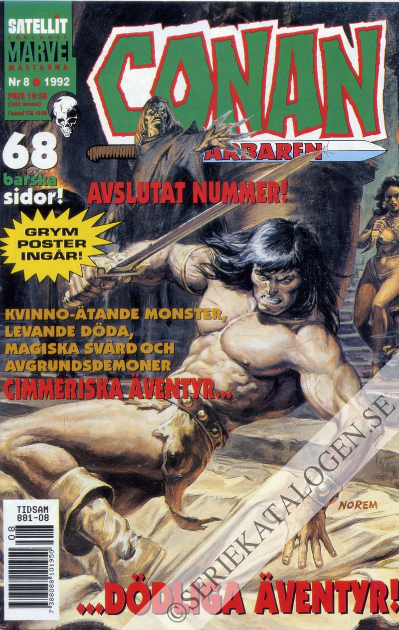 Framsida på Conan barbaren #8 (1992)