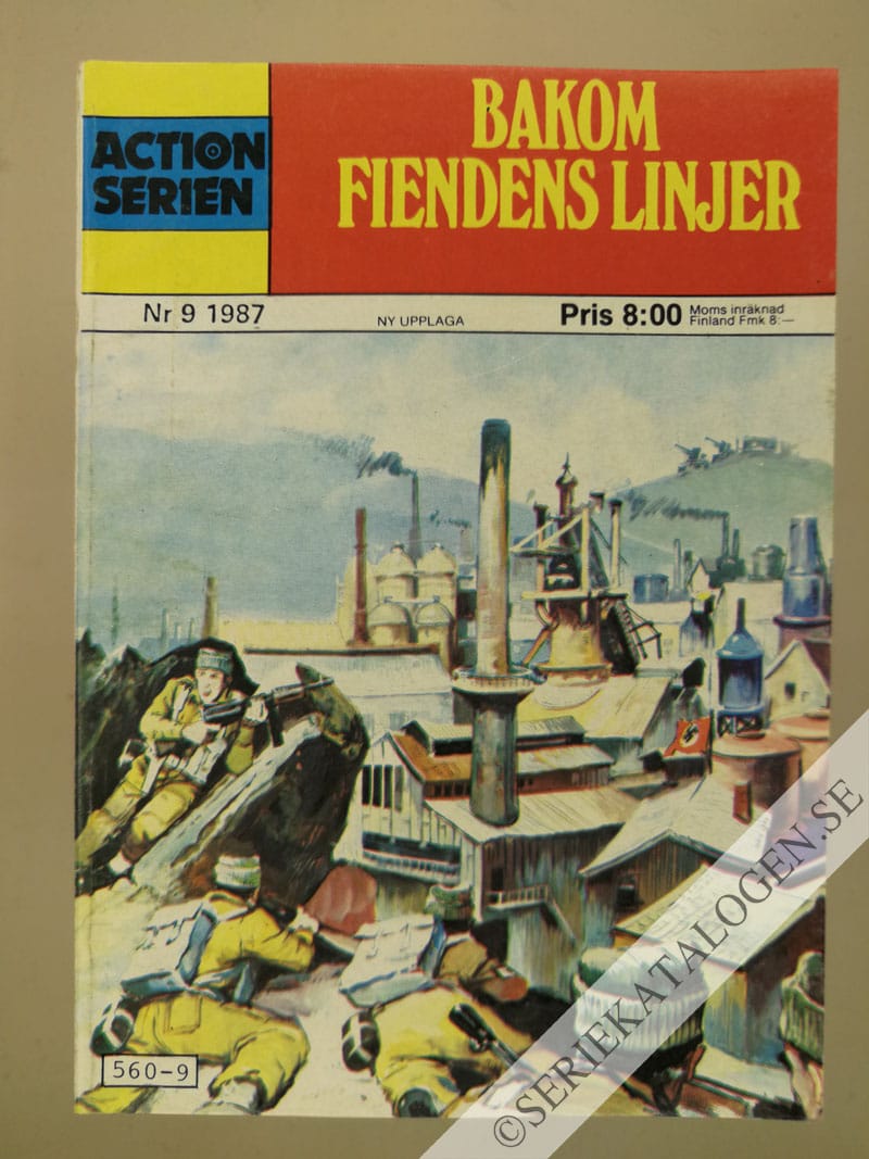 Framsida på Actionserien #9 - Bakom fiendens linjer (1987)