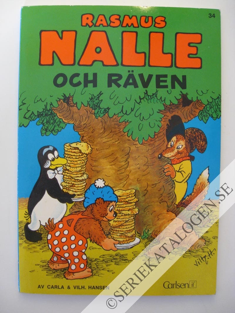 Framsida på Rasmus Nalle Rasmus Nalle och räven (1983)