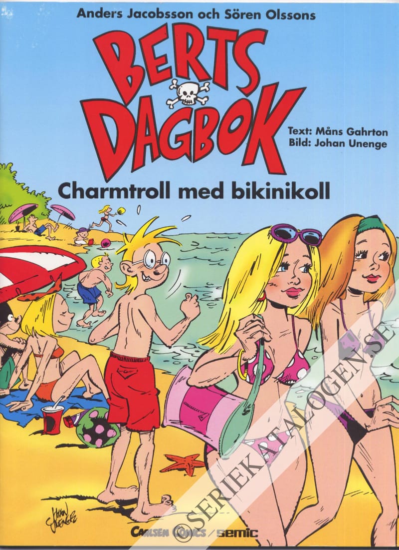 Framsida på Berts dagbok Charmtroll med bikinikoll (1996)