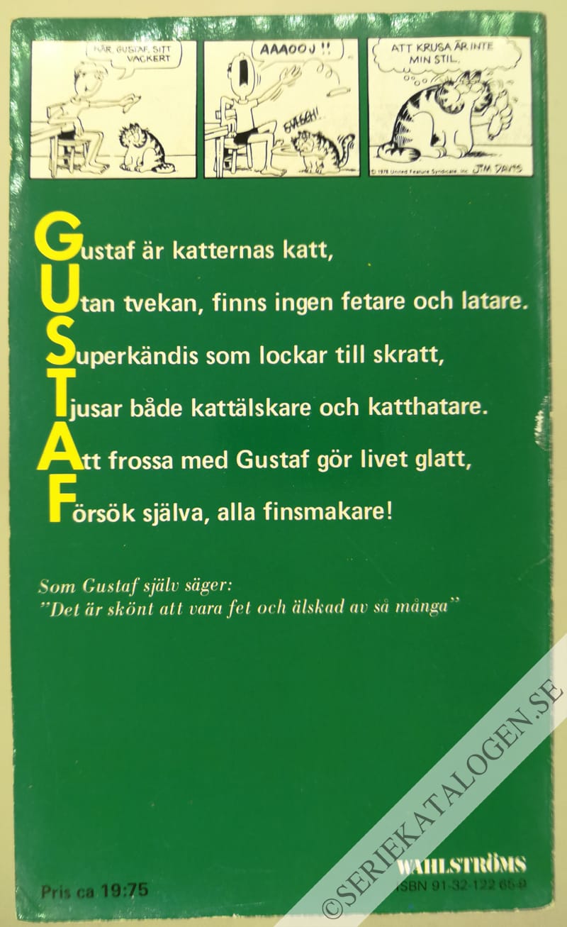 Baksida på Tredje boken om Gustaf (1982)