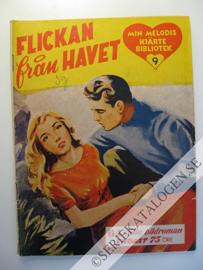 Framsida på Min melodis hjärtebibliotek Flickan från havet (1954)