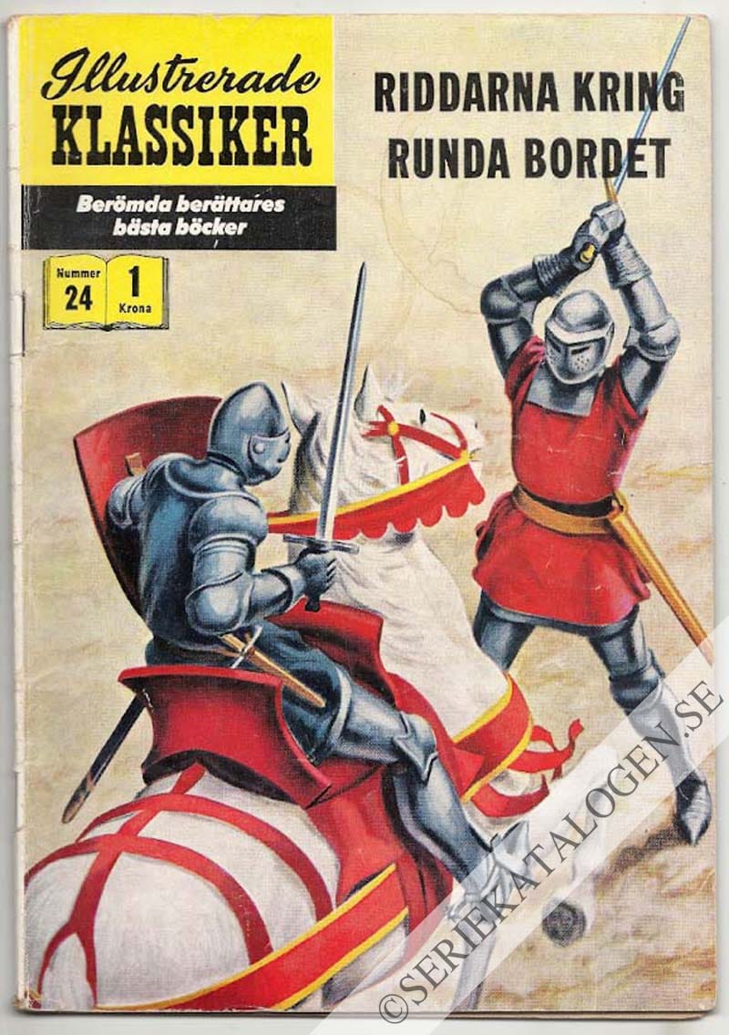 Framsida på Illustrerade Klassiker Riddarna kring runda bordet (1957)
